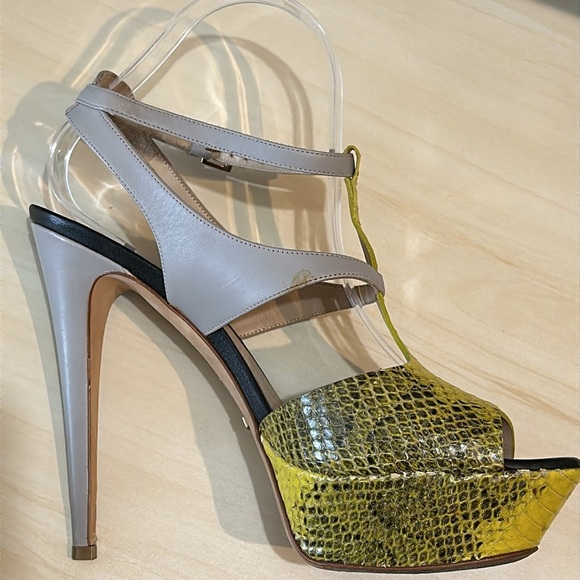 Grey Mer Platform Sandals Size 40 - Picture 7 of 8